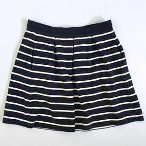 Boden navy and white striped skirt.